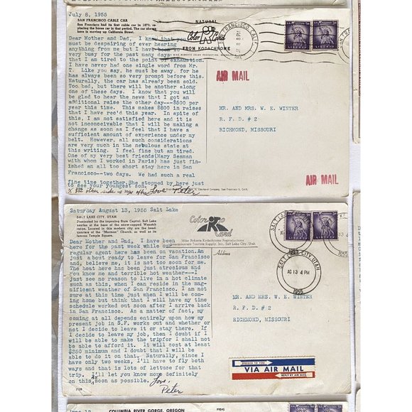 1955-1963 Incredible Peter Winter Jumbo Postcards US Scenes Collection Set 12 - Picture 13 of 16